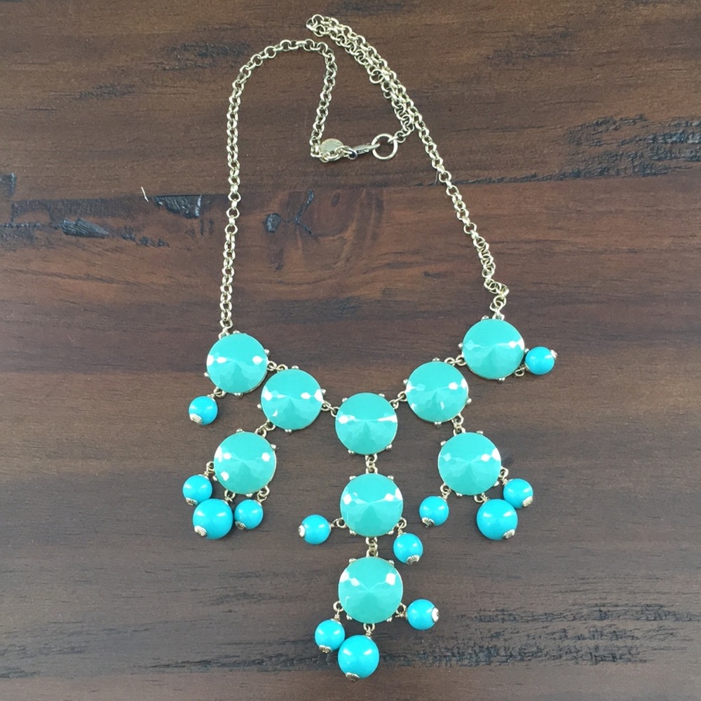 Turquoise J Crew bubble necklace